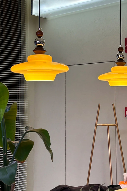 Retro UFO Glass Pendant Lamp - view 21 | morylighting