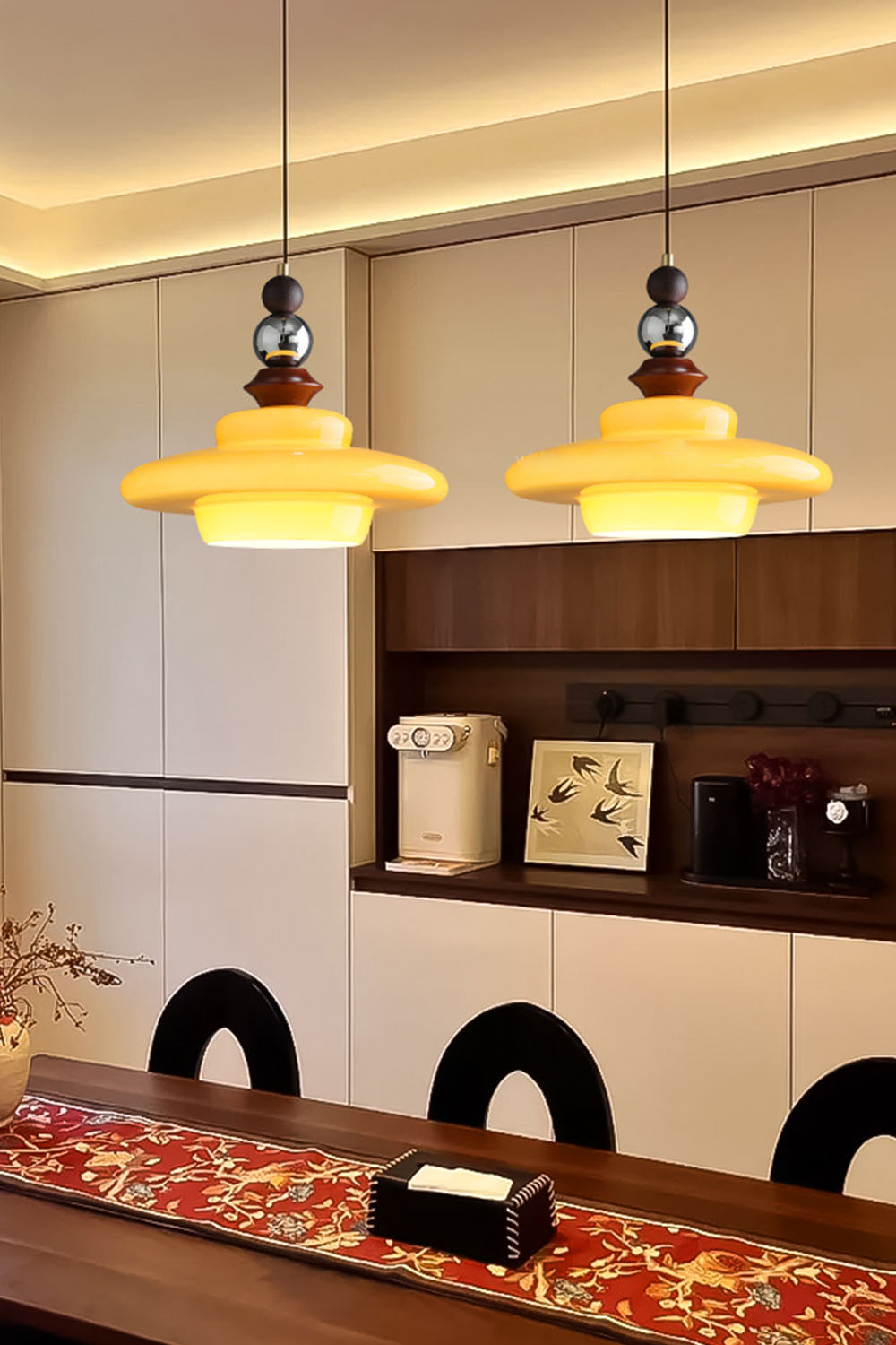Retro UFO Glass Pendant Lamp - view 23 | morylighting