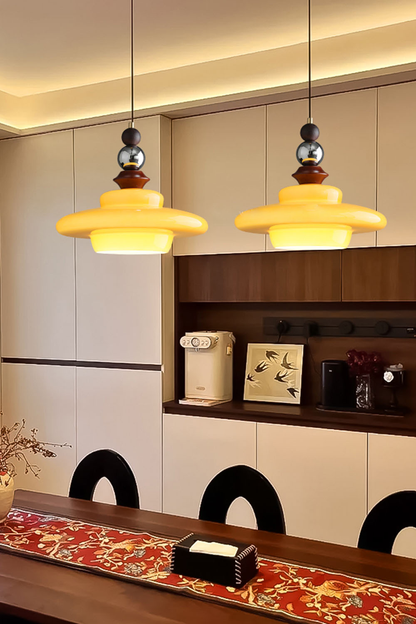 Retro UFO Glass Pendant Lamp - view 23 | morylighting