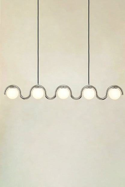 Rhythmic Flow Glass Pendant Lamp| Metal, Glass | Vibrant color version isolated on white | vexa lamps