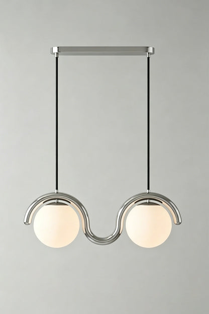 Rhythmic Flow Glass Pendant Lamp| Metal, Glass | Vibrant color version isolated on white | vexa lamps