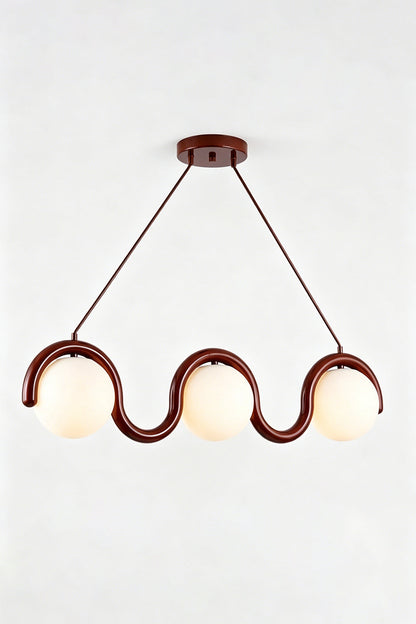 Rhythmic Flow Glass Pendant Lamp| Metal, Glass | Vibrant color version isolated on white | vexa lamps