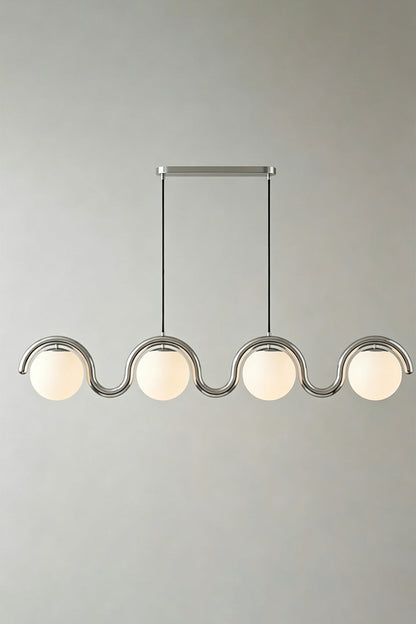 Rhythmic Flow Glass Pendant Lamp| Metal, Glass | Vibrant color version isolated on white | vexa lamps