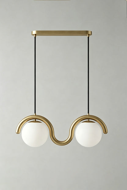 Rhythmic Flow Glass Pendant Lamp| Metal, Glass | Vibrant color version isolated on white | vexa lamps