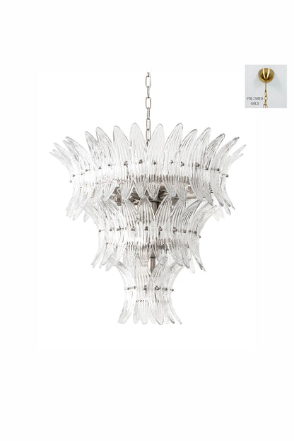 Ribbed Leaf Tier Chandelier Samu  Lamp