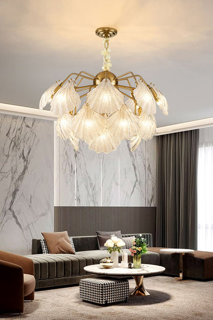 Ribbed Shell Chandelier - morylighting