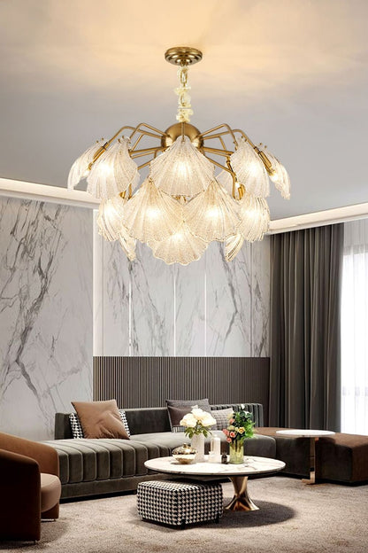 Ribbed Shell Chandelier - morylighting
