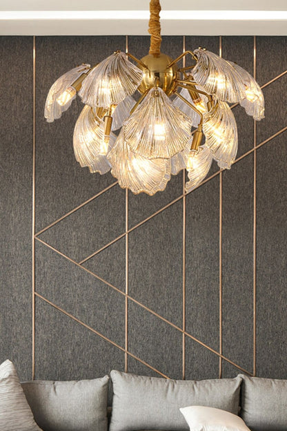 Ribbed Shell Chandelier - morylighting