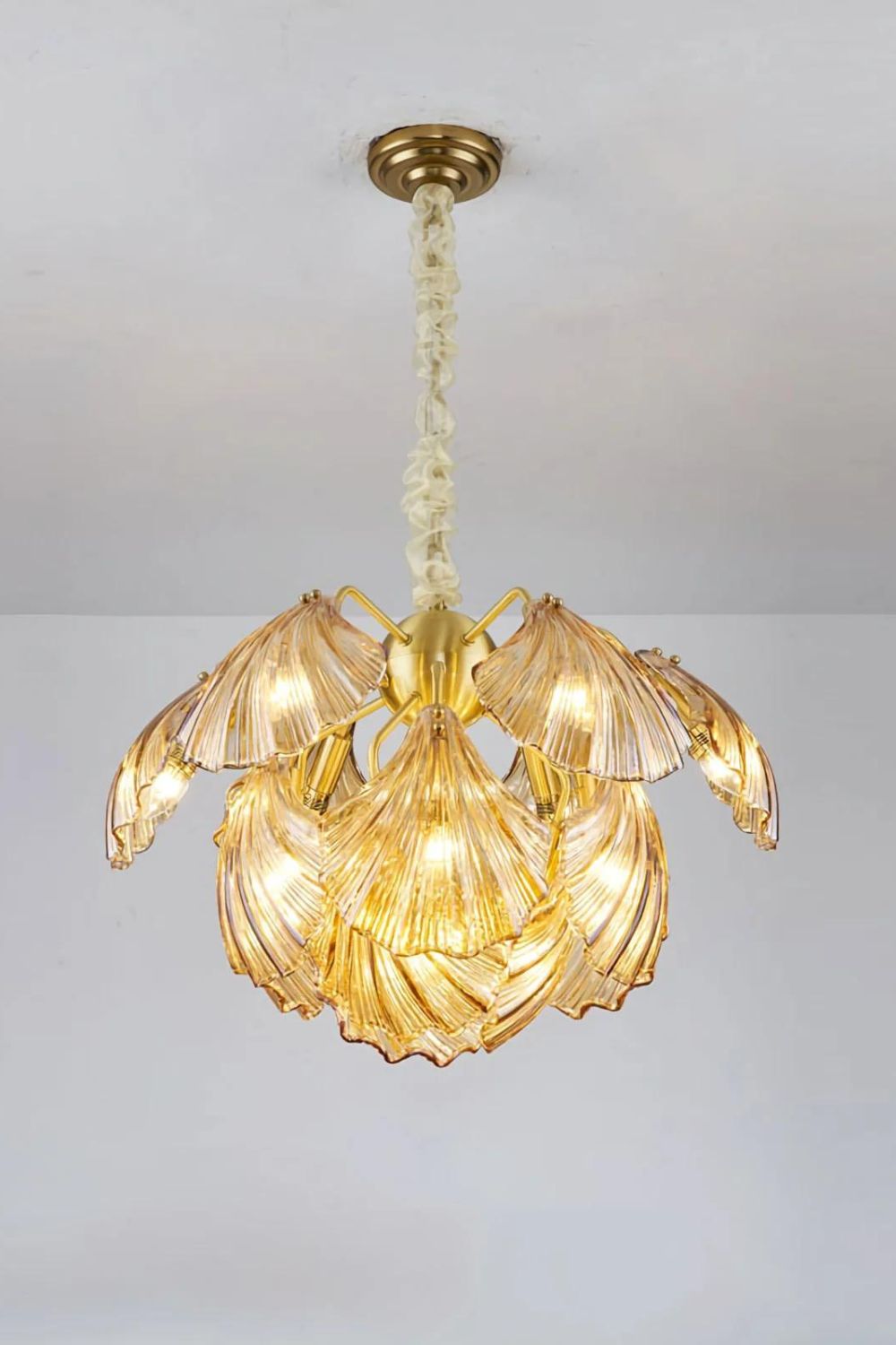Ribbed Shell Chandelier - morylighting