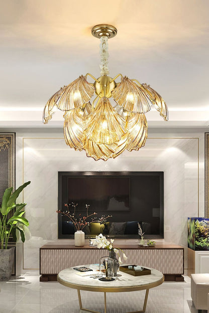 Ribbed Shell Chandelier - morylighting