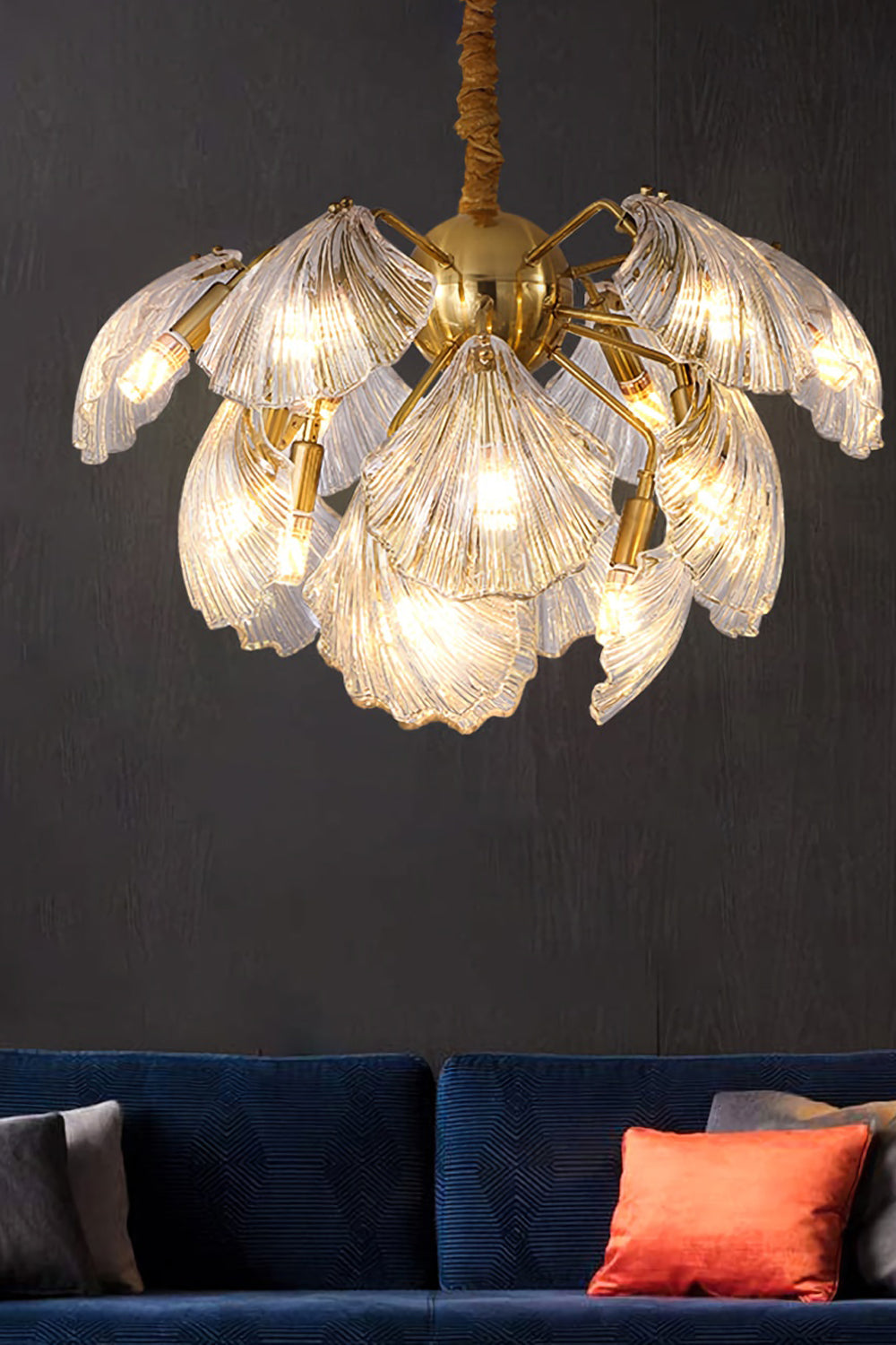 Ribbed Shell Chandelier - morylighting