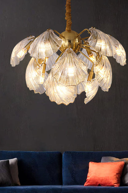 Ribbed Shell Chandelier - morylighting