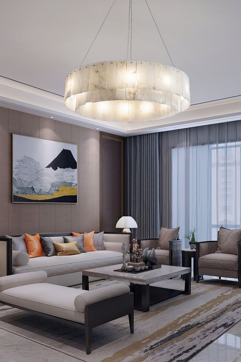 Rock Alabaster Chandelier - morylighting