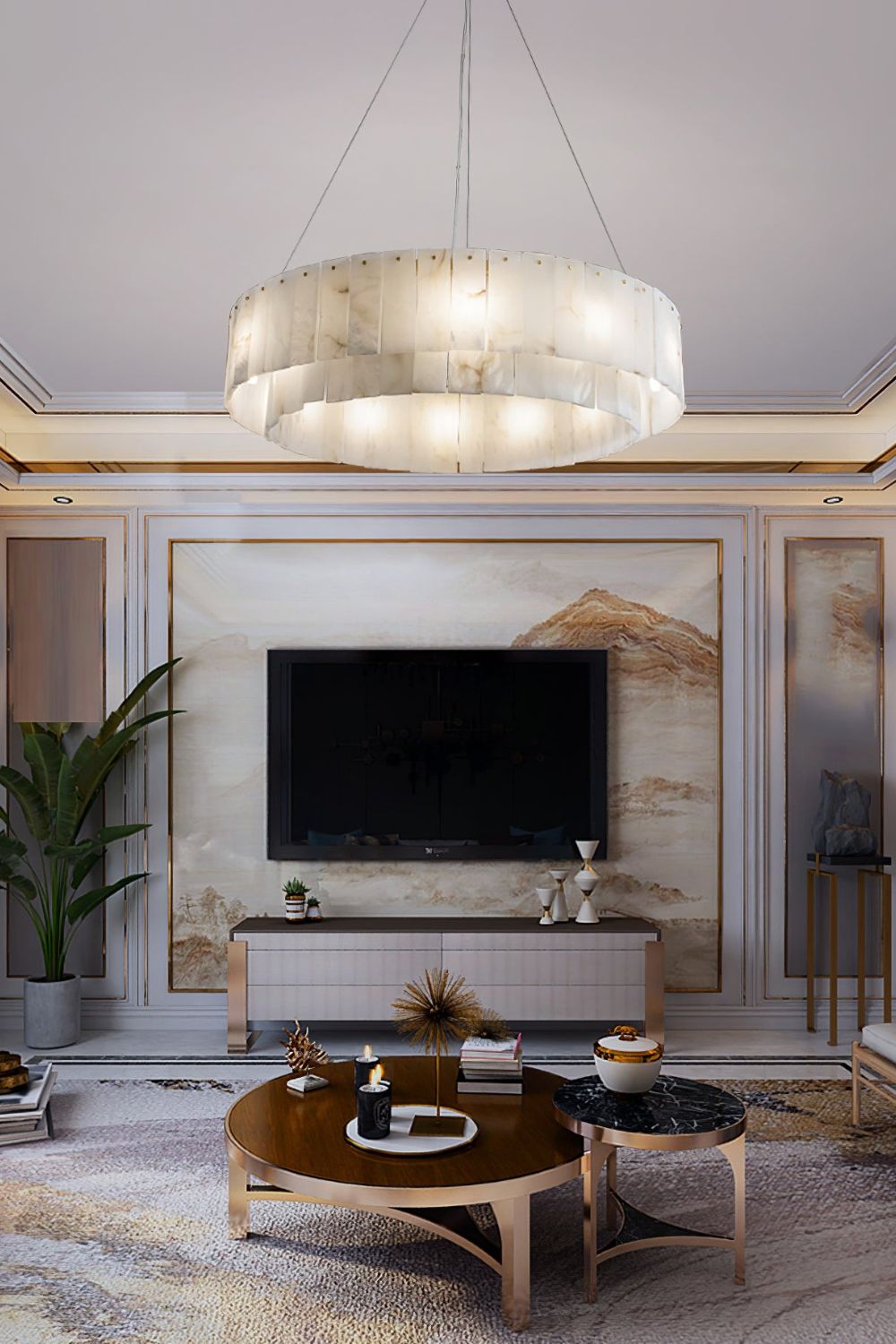 Rock Alabaster Chandelier - morylighting
