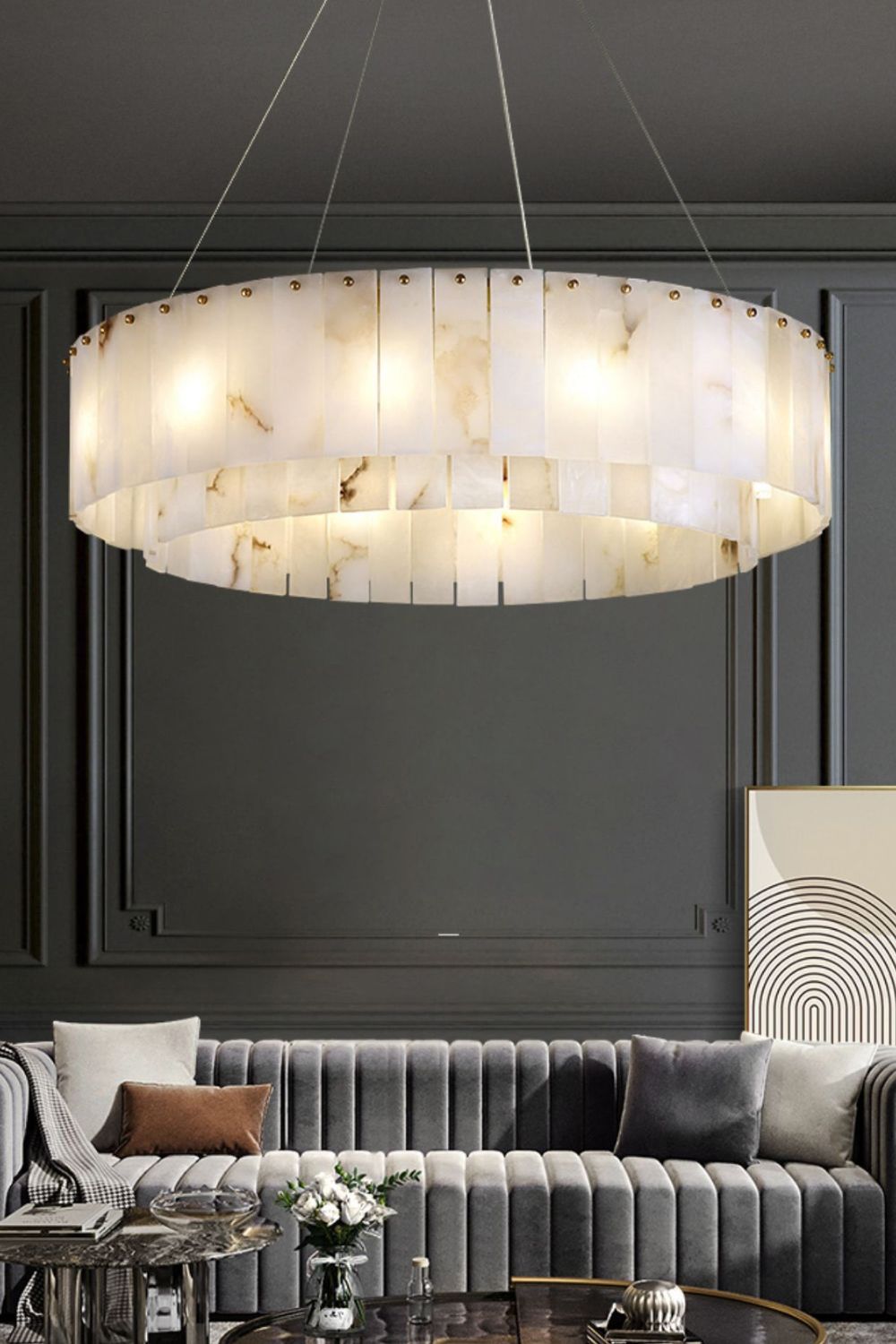 Rock Alabaster Chandelier - morylighting