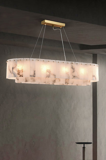 Rock Alabaster Chandelier - view 2 | morylighting