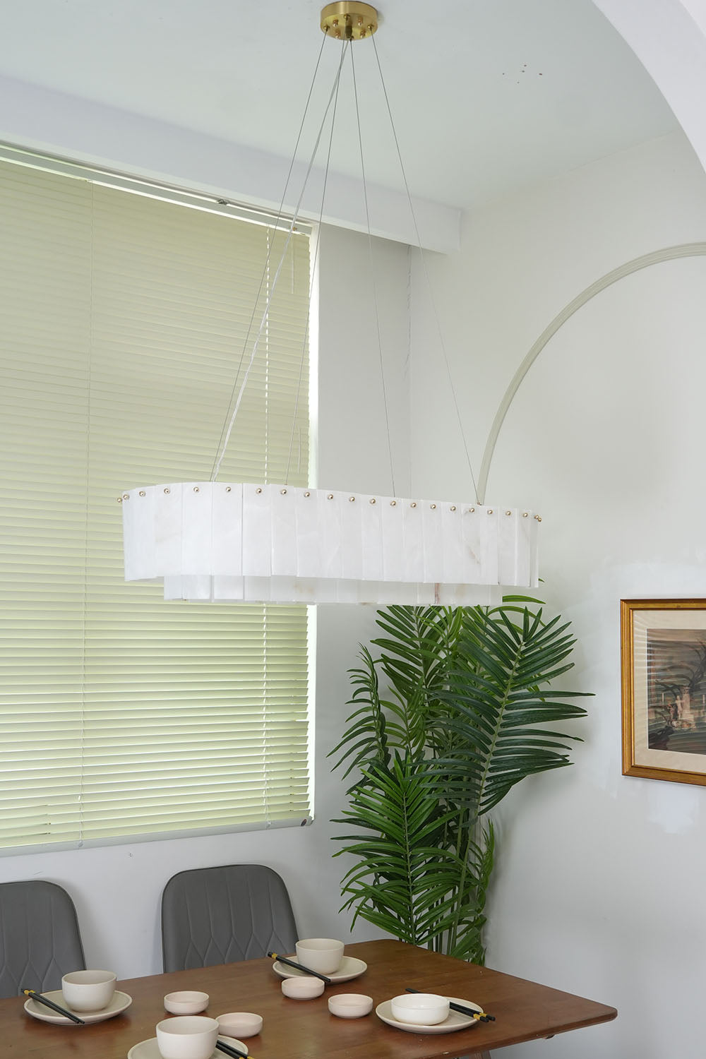 Rock Alabaster Chandelier - view 4 | morylighting