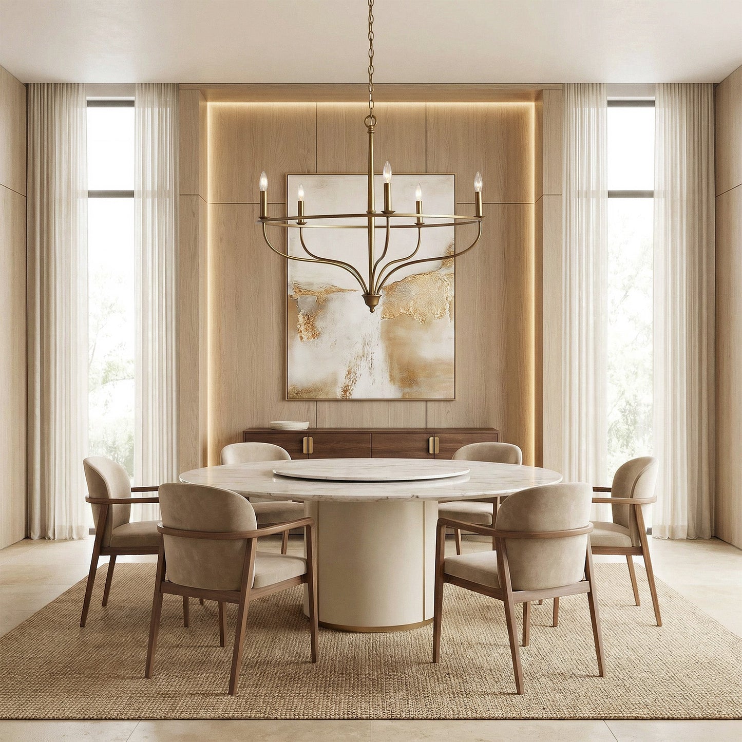 Rosalind Rattan Chandelier