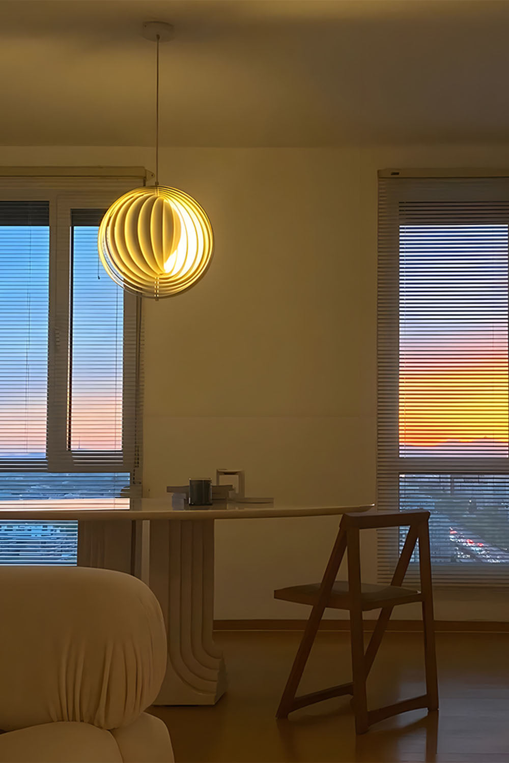Rotating Moon Pendant Lamp - view 3 | morylighting