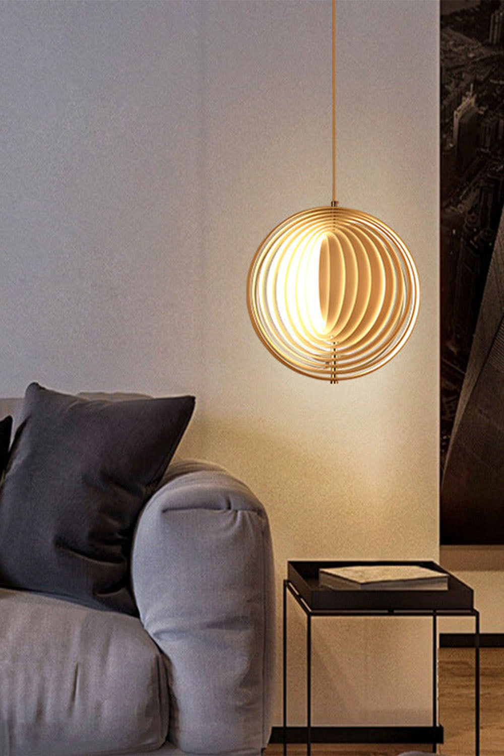 Rotating Moon Pendant Lamp - view 7 | morylighting