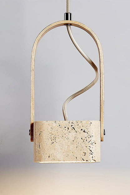 Rotating Travertine Lantern Pendant - view 14 | morylighting