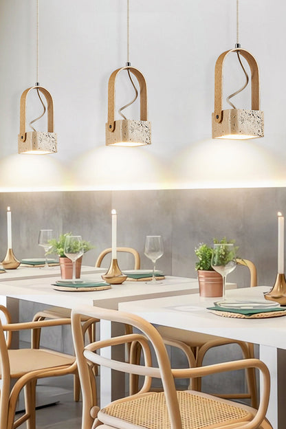 Rotating Travertine Lantern Pendant - view 17 | morylighting