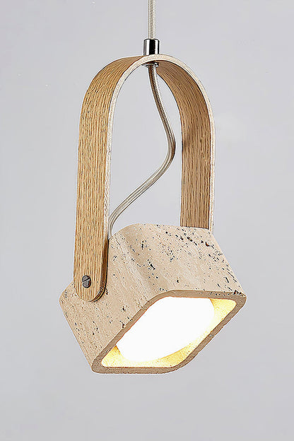 Rotating Travertine Lantern Pendant - view 9 | morylighting