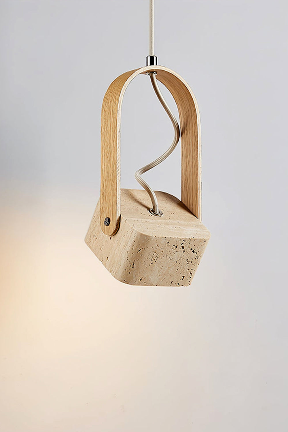 Rotating Travertine Lantern Pendant - view 11 | morylighting