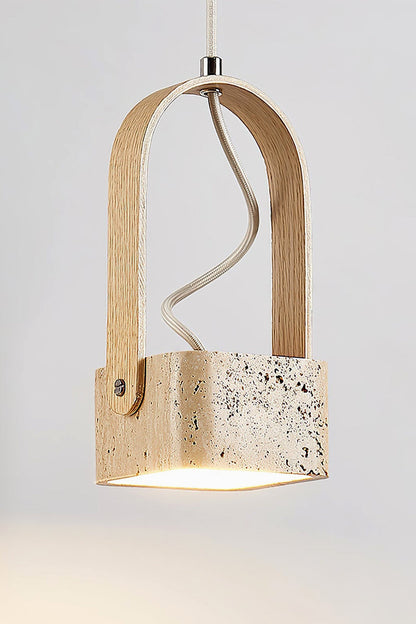 Rotating Travertine Lantern Pendant - view 10 | morylighting