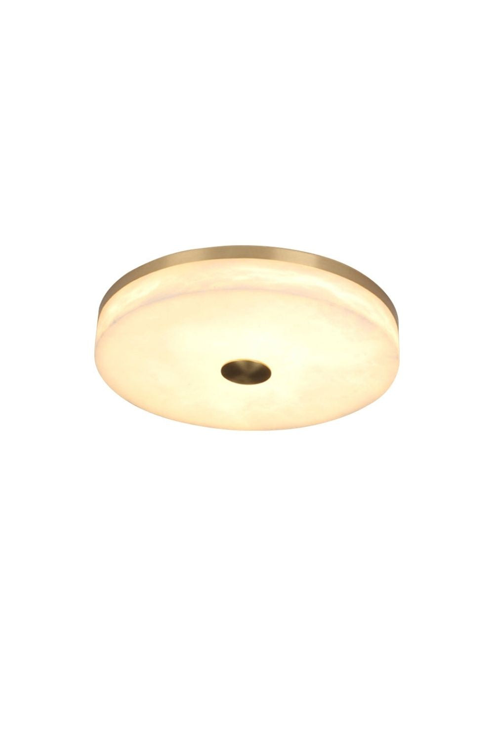 Round Alabaster Brass Ceiling Light | morylighting