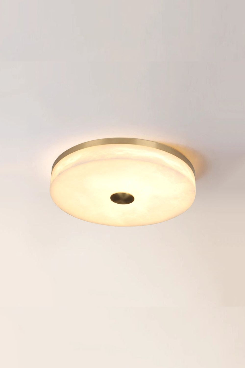Round Alabaster Brass Ceiling Light - view 11 | morylighting