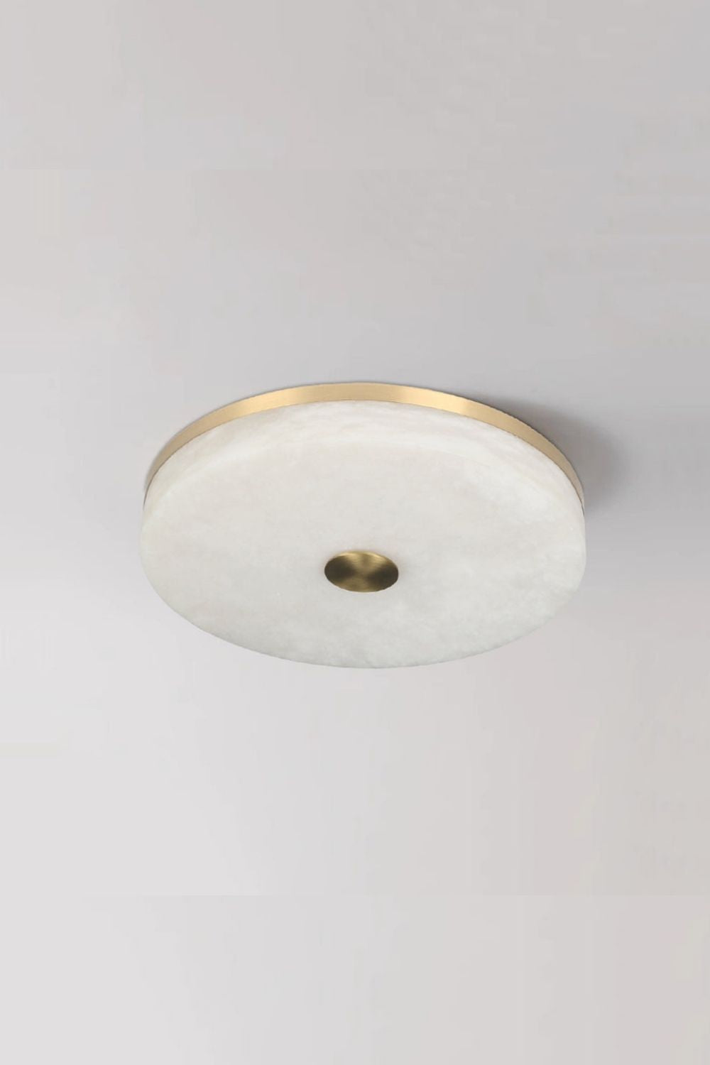 Round Alabaster Brass Ceiling Light - view 12 | morylighting