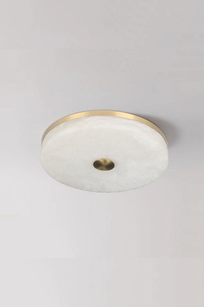 Round Alabaster Brass Ceiling Light - view 12 | morylighting