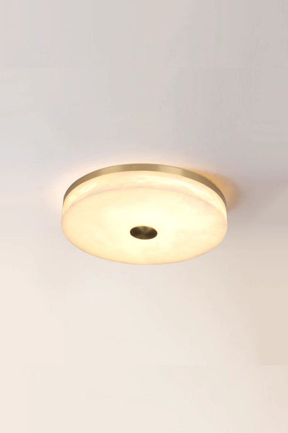 Round Alabaster Brass Ceiling Light - view 10 | morylighting