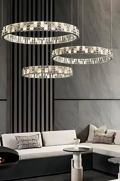 Round Alabaster Crystal Chandelier - view 7 | morylighting
