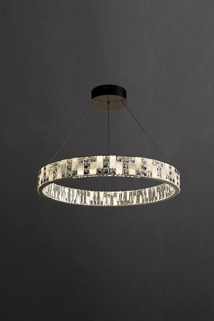 Round Alabaster Crystal Chandelier - view 21 | morylighting