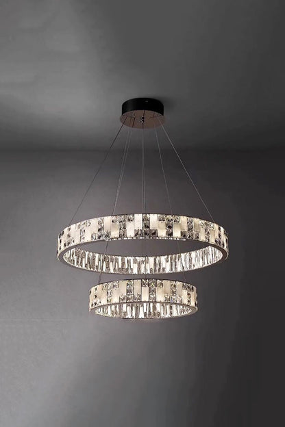 Round Alabaster Crystal Chandelier - view 22 | morylighting