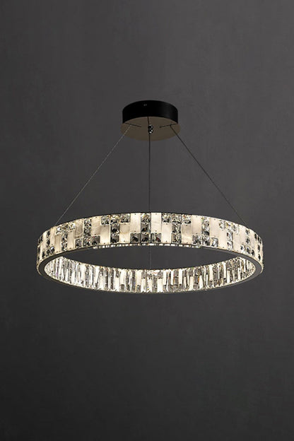 Round Alabaster Crystal Chandelier - view 23 | morylighting