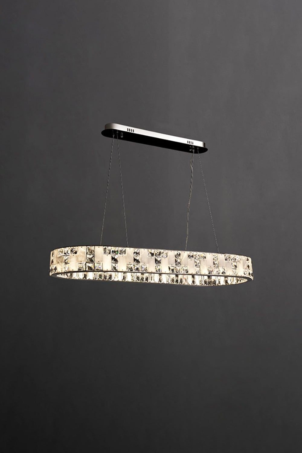Round Alabaster Crystal Chandelier - view 30 | morylighting