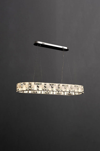 Round Alabaster Crystal Chandelier - view 30 | morylighting