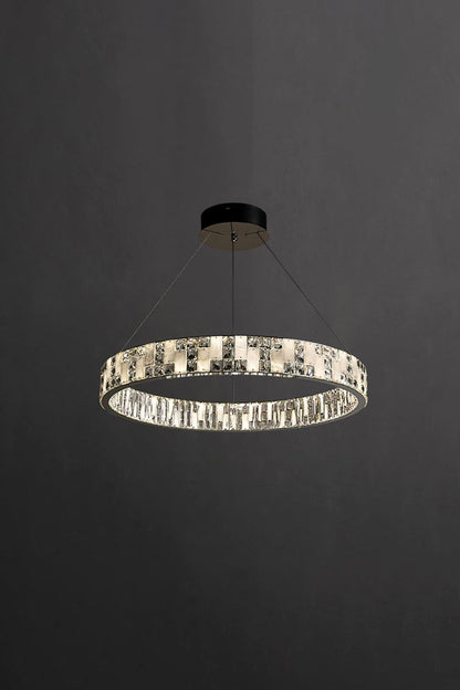 Round Alabaster Crystal Chandelier - view 32 | morylighting