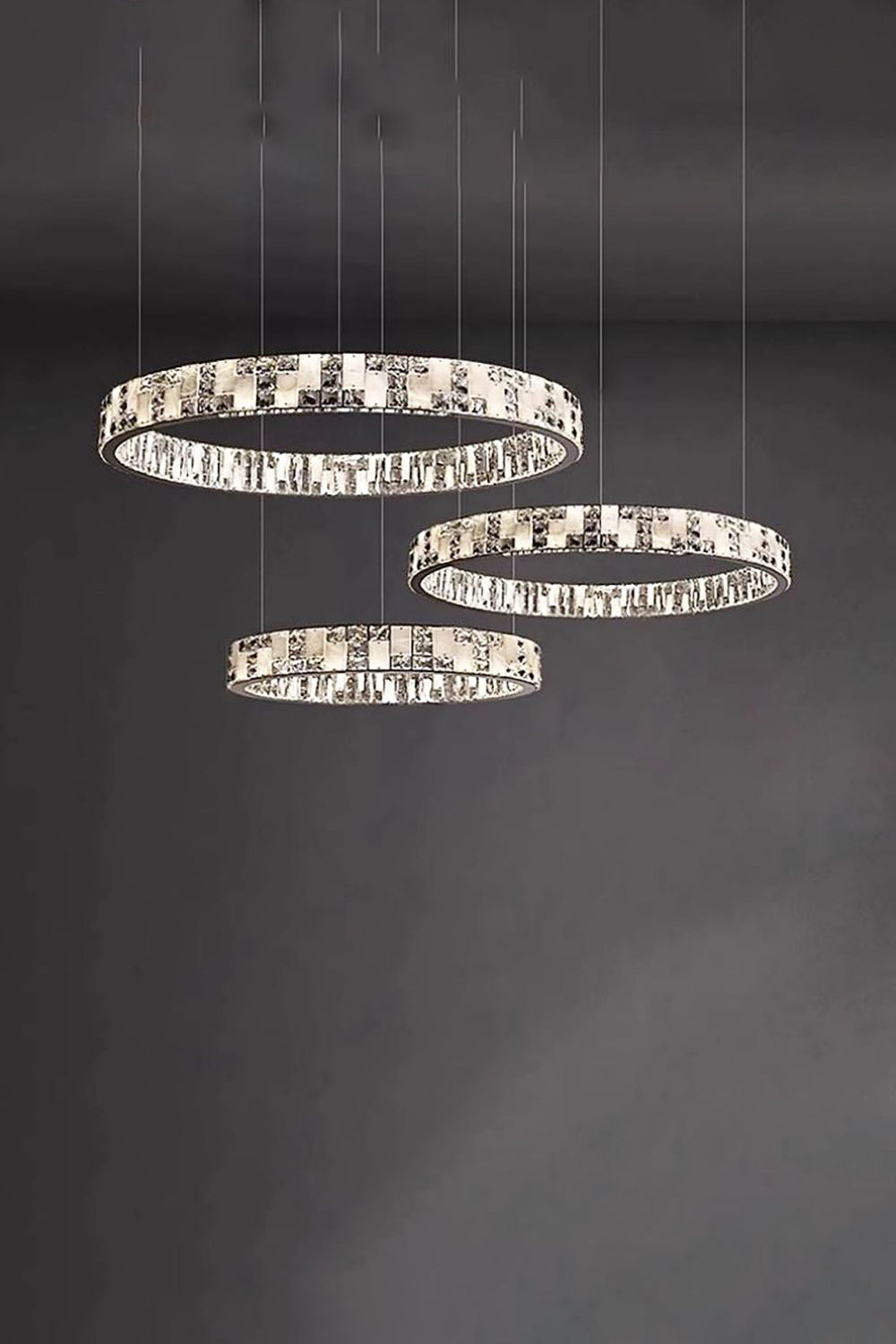 Round Alabaster Crystal Chandelier - view 33 | morylighting