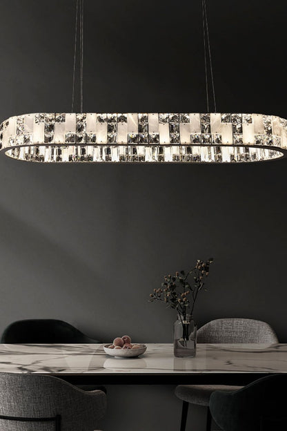 Round Alabaster Crystal Chandelier - view 12 | morylighting