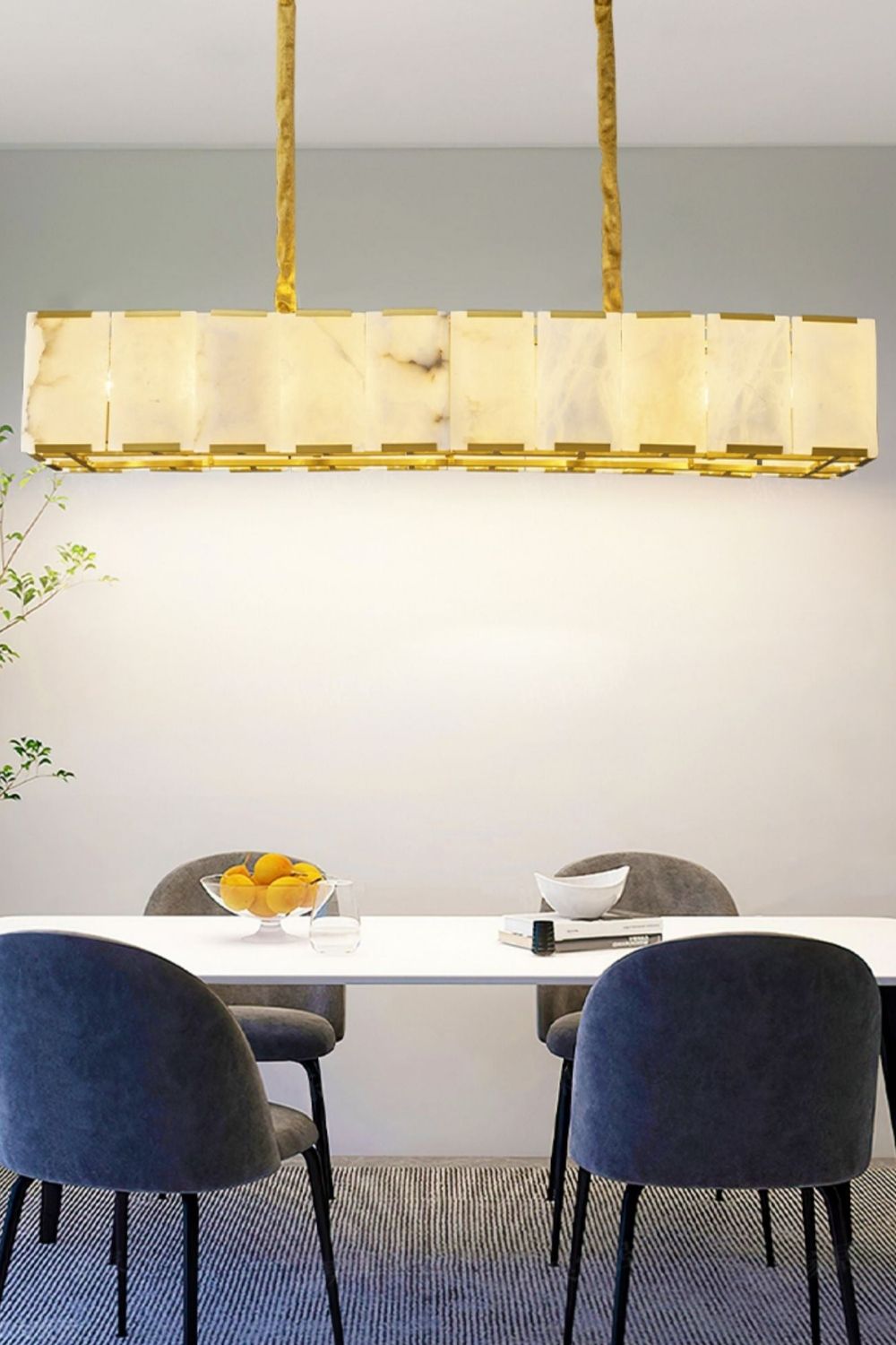 Round Modern Alabaster Chandelier - view 9 | morylighting