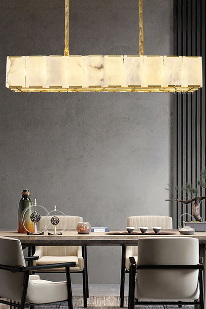 Round Modern Alabaster Chandelier - view 10 | morylighting