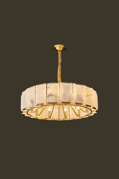 Round Modern Alabaster Chandelier - view 15 | morylighting