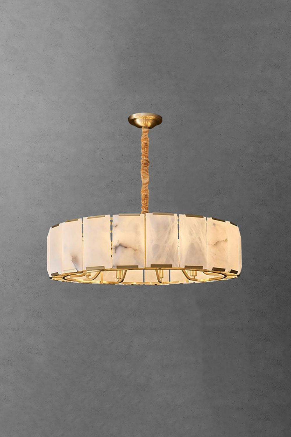 Round Modern Alabaster Chandelier - view 14 | morylighting