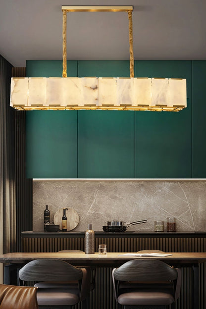 Round Modern Alabaster Chandelier - view 5 | morylighting