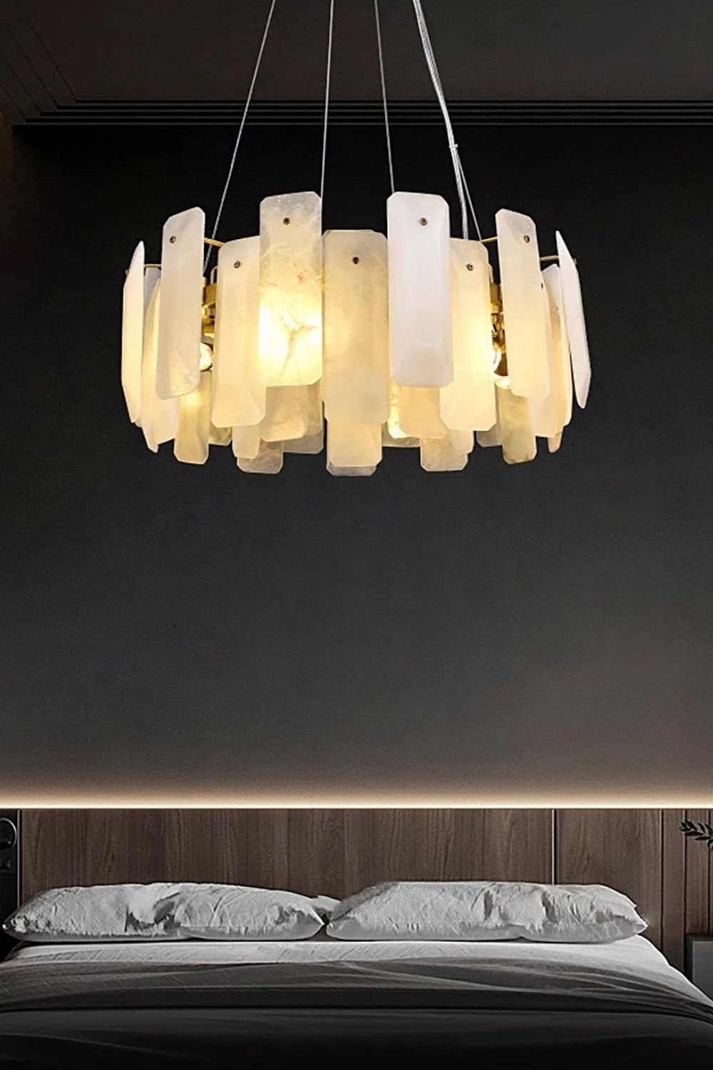 Round Noah Alabaster Chandelier - view 3 | morylighting