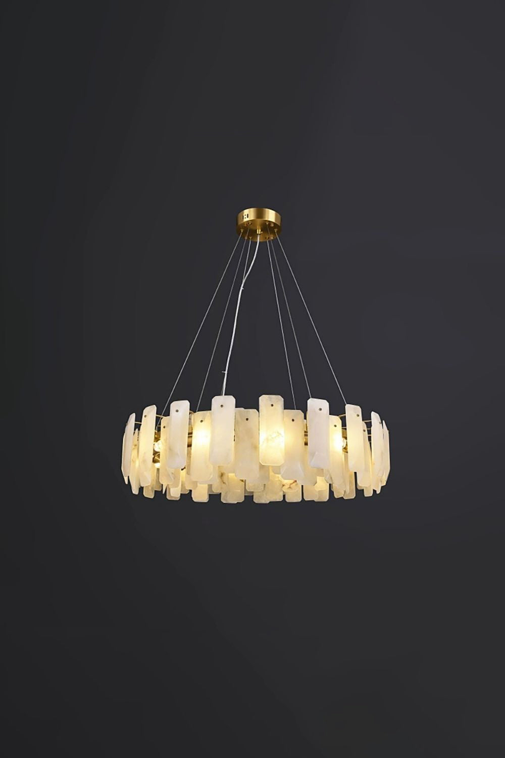 Round Noah Alabaster Chandelier - view 12 | morylighting